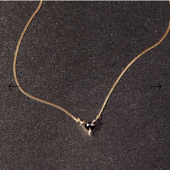 Black Diamond fizz Necklace - Picture 2 of 4